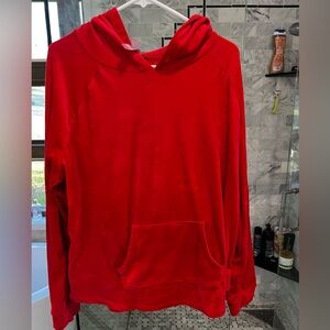 NoBo Velour Red Hoodie
